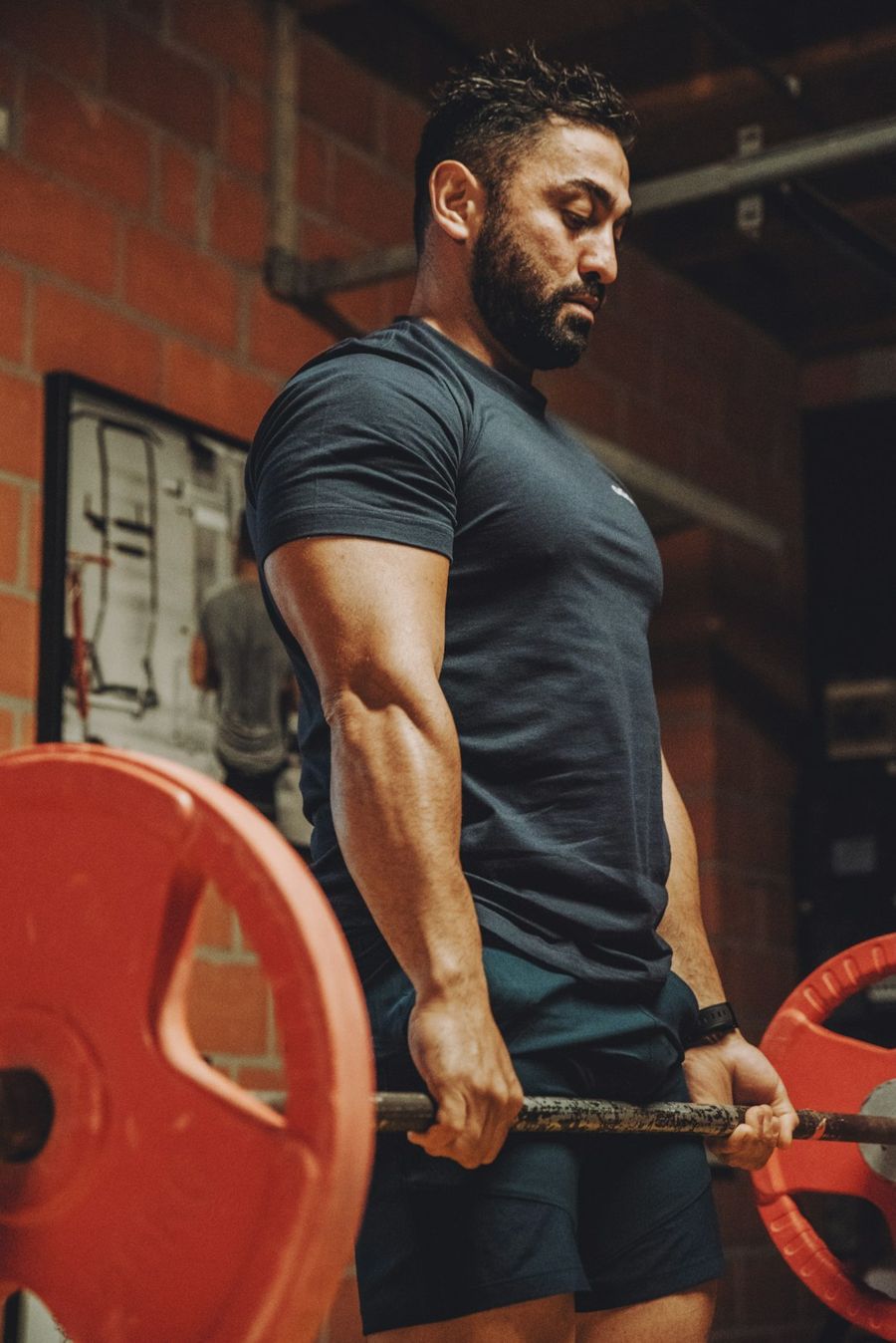 Athlete lifting in a gym